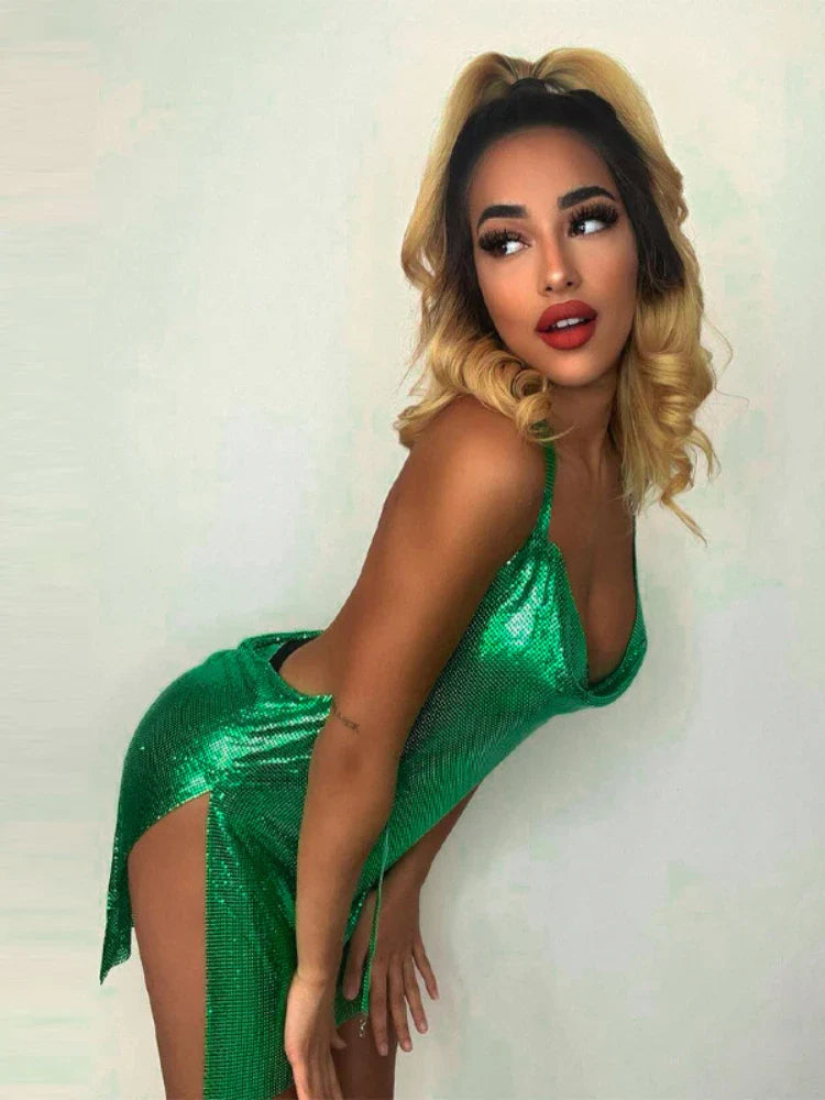 Vestido mini de lentejuelas Celestia