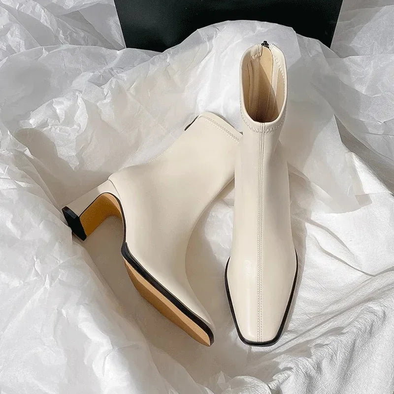 Botines vintage de cuero vegano