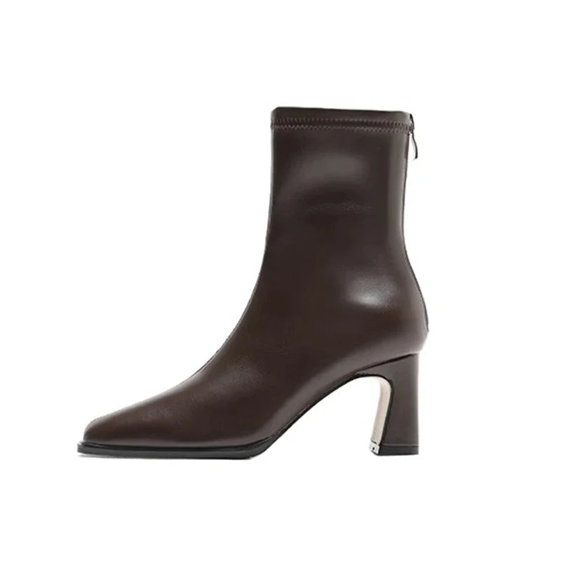 Botines vintage de cuero vegano