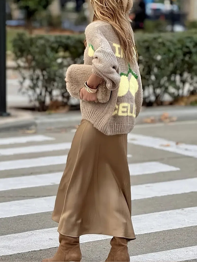 Cárdigan limón para mujer
